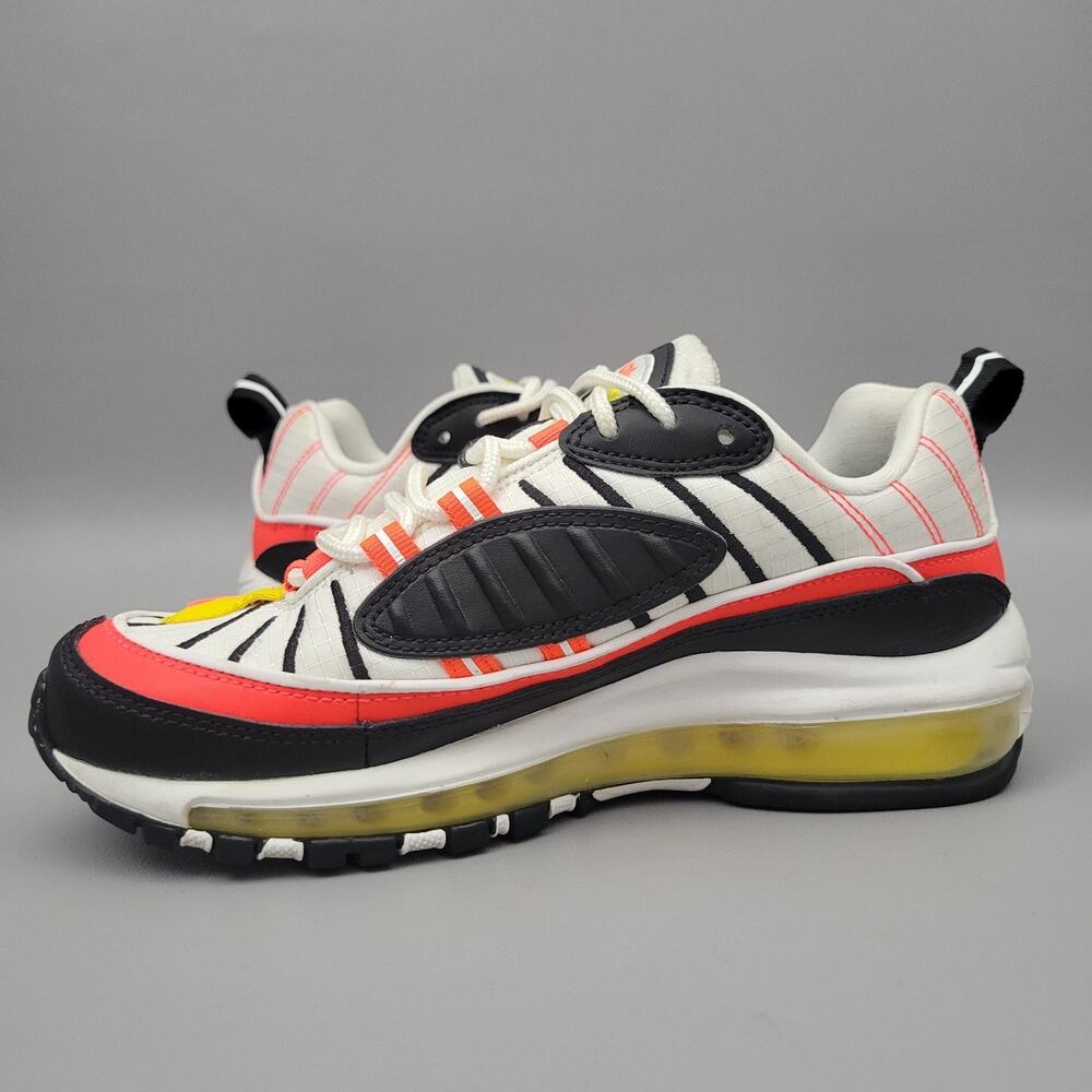 Nike Air Max 98 Youth Sneaker Low Black Bright Crimson Size 5.5 GS Womens 7 - Picture 5 of 13